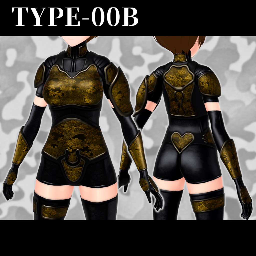 【VRoid】軽装鎧・インナー【TYPE-00】 Light armor and inner【custom item】