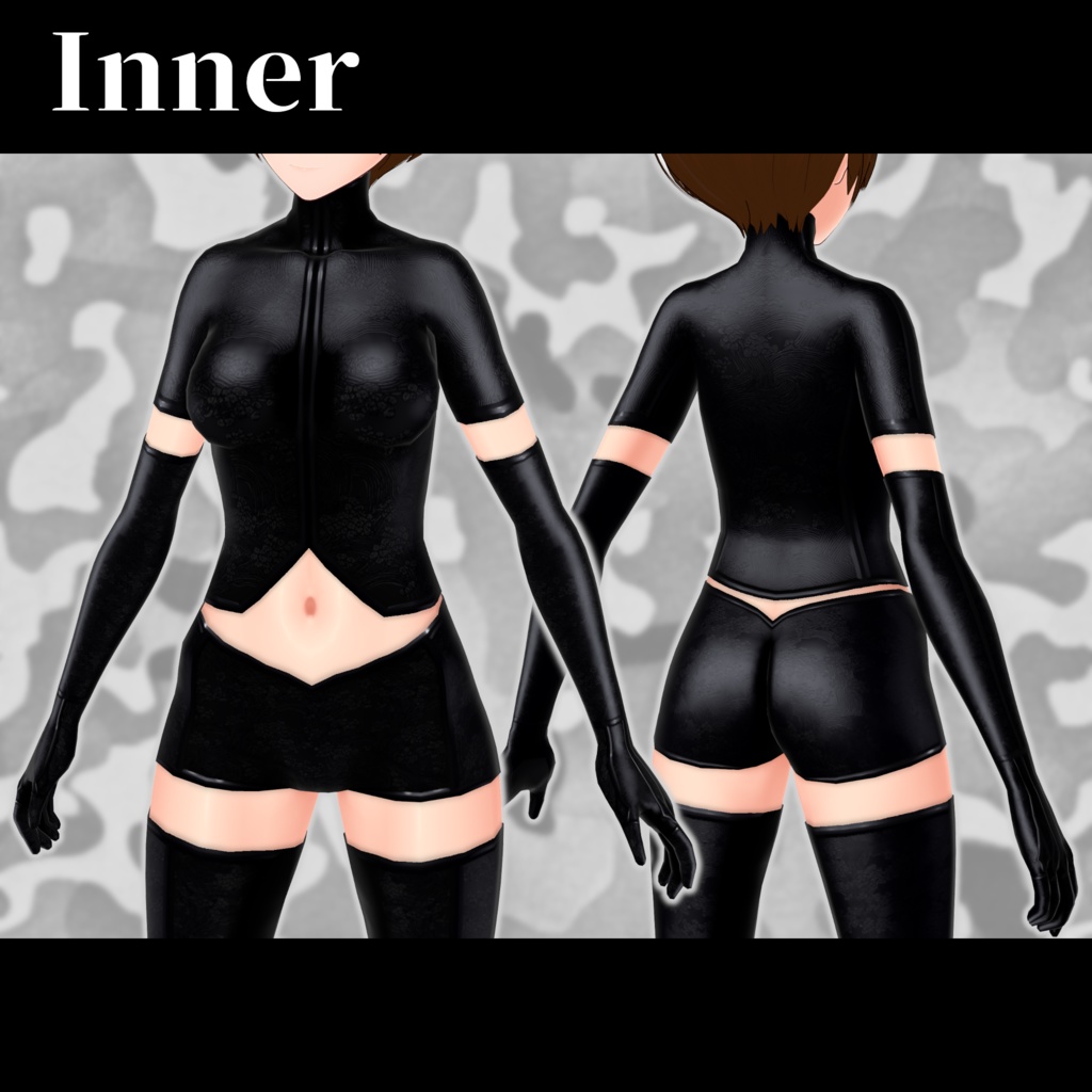 【VRoid】軽装鎧・インナー【TYPE-00】 Light armor and inner【custom item】