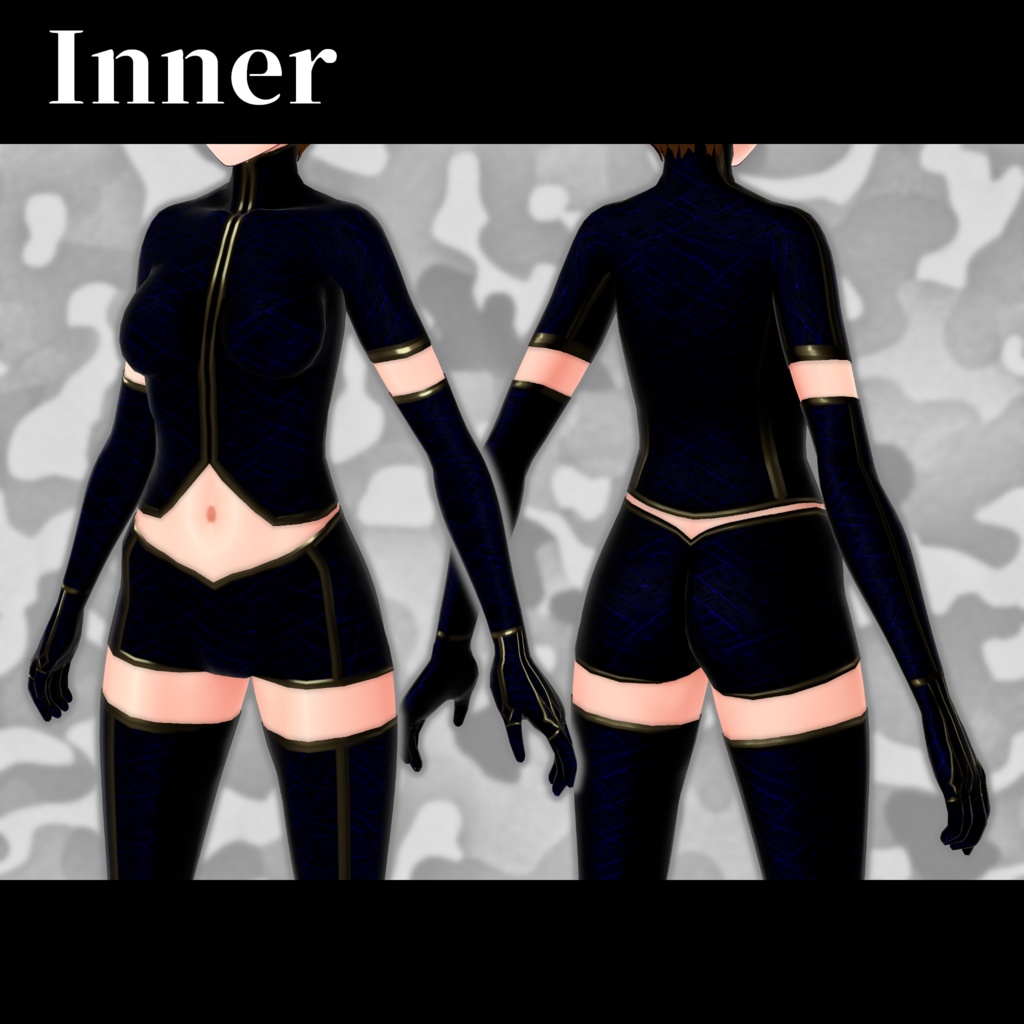 【VRoid】軽装鎧・インナー【TYPE-01】 Light armor and inner【custom item】