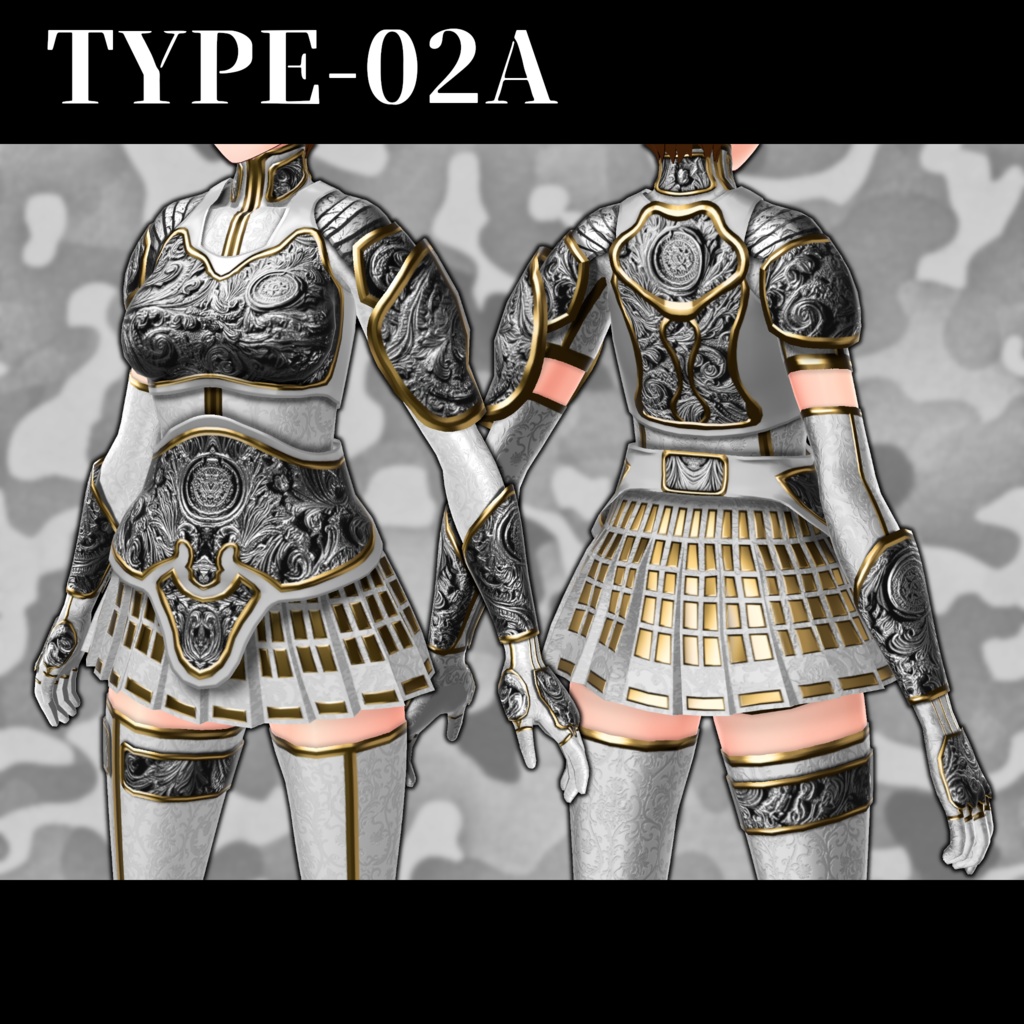【VRoid】軽装鎧・インナー【TYPE-02】 Light armor and inner【custom item】