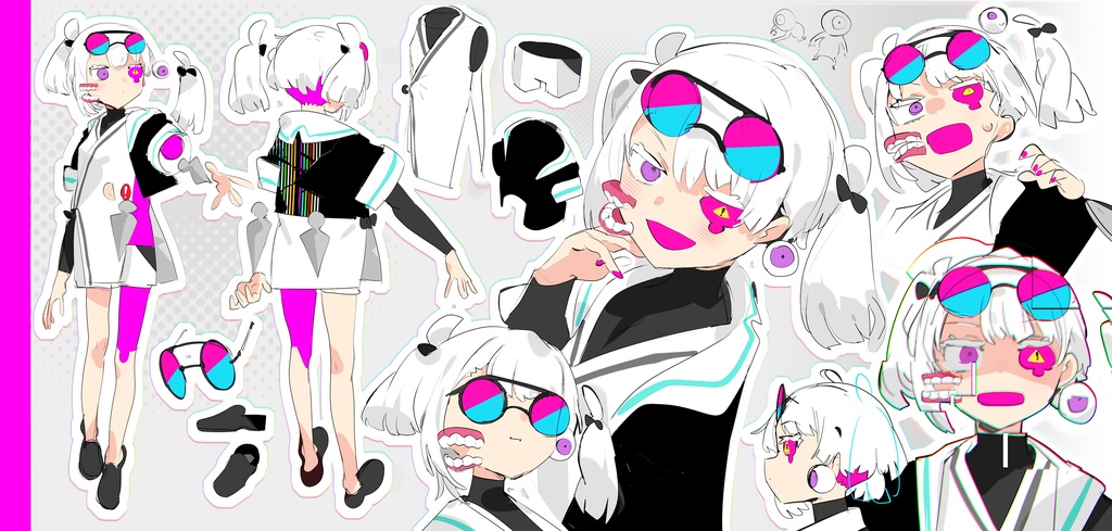 ⚠マゼンタ【VRC向け3Dモデル】