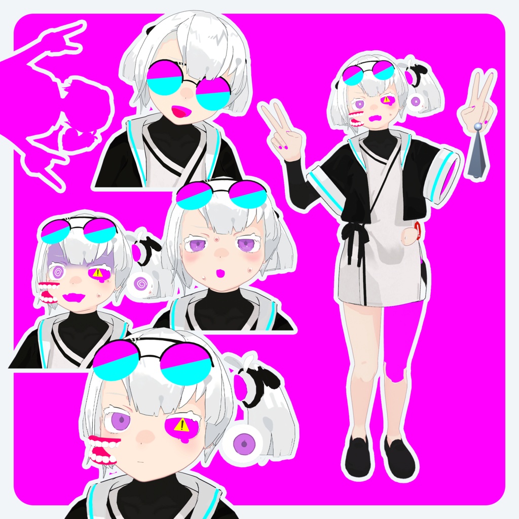 ⚠マゼンタ【VRC向け3Dモデル】