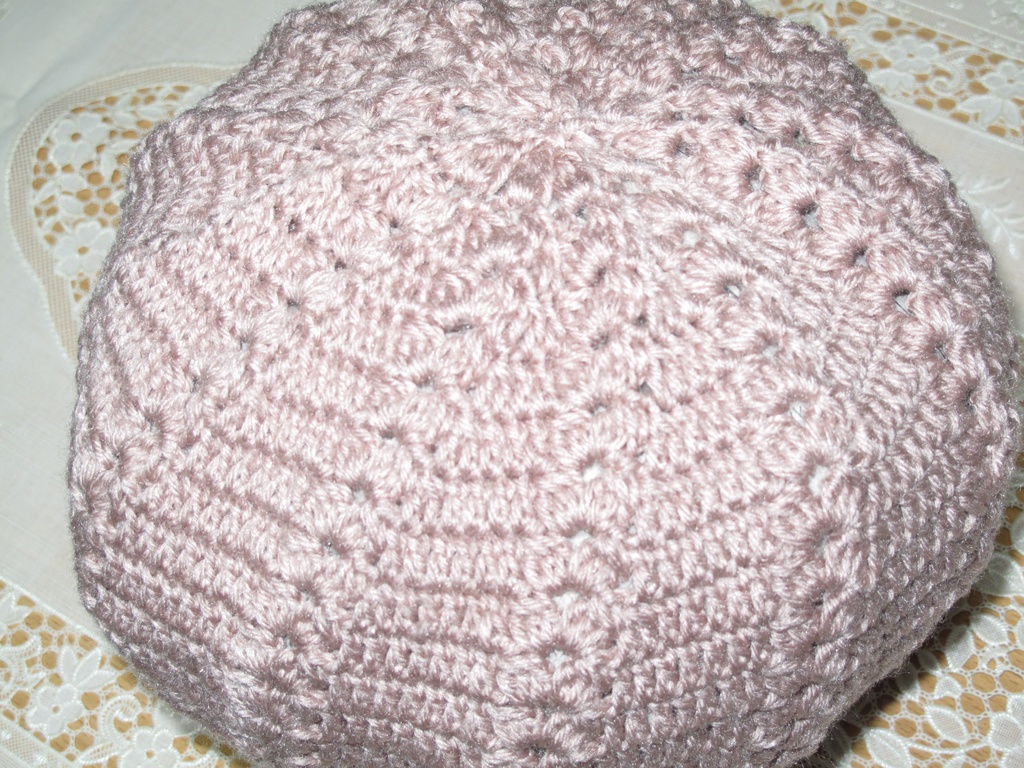 ハンドメイド【玉編みのベレー】ボンボン無し