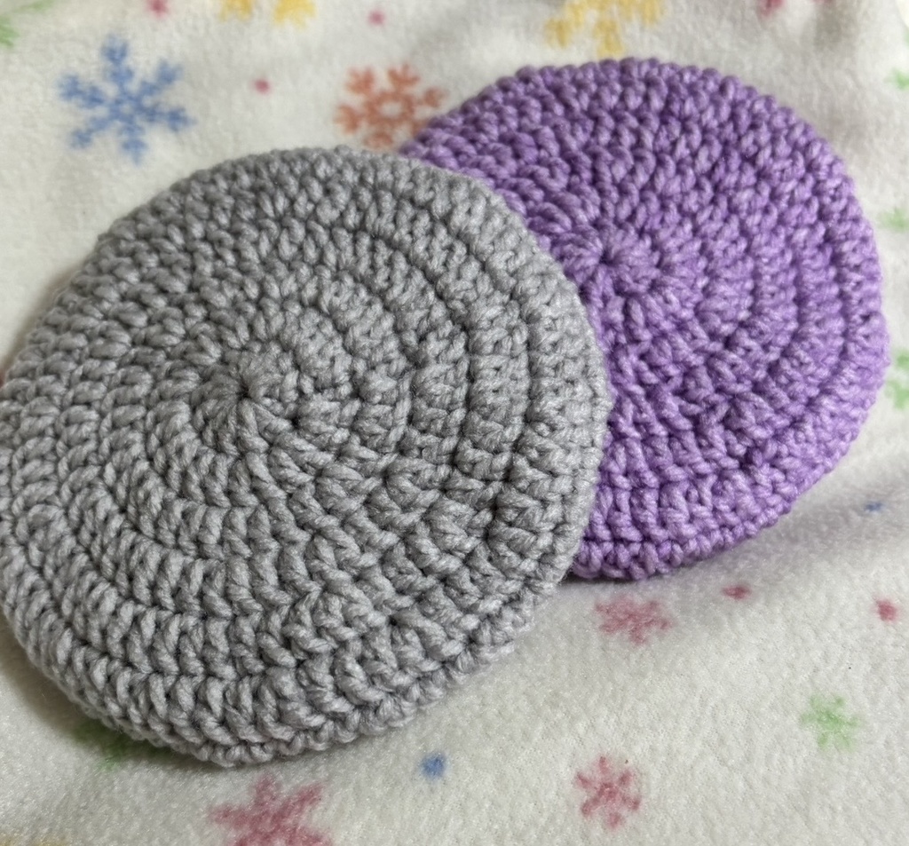 20cmぬい用ニットベレー帽(ラベンダー)