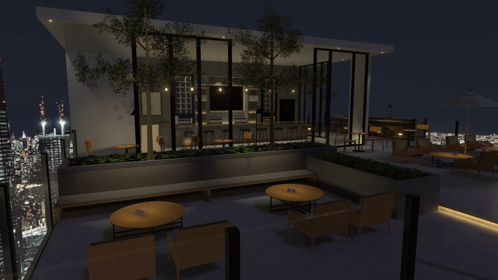 【VRC向けワールド】Rooftop Bar
