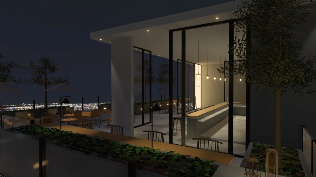 【VRC向けワールド】Rooftop Bar