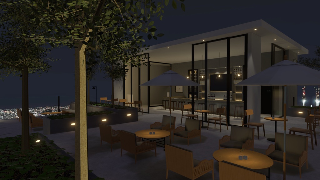 【VRC向けワールド】Rooftop Bar