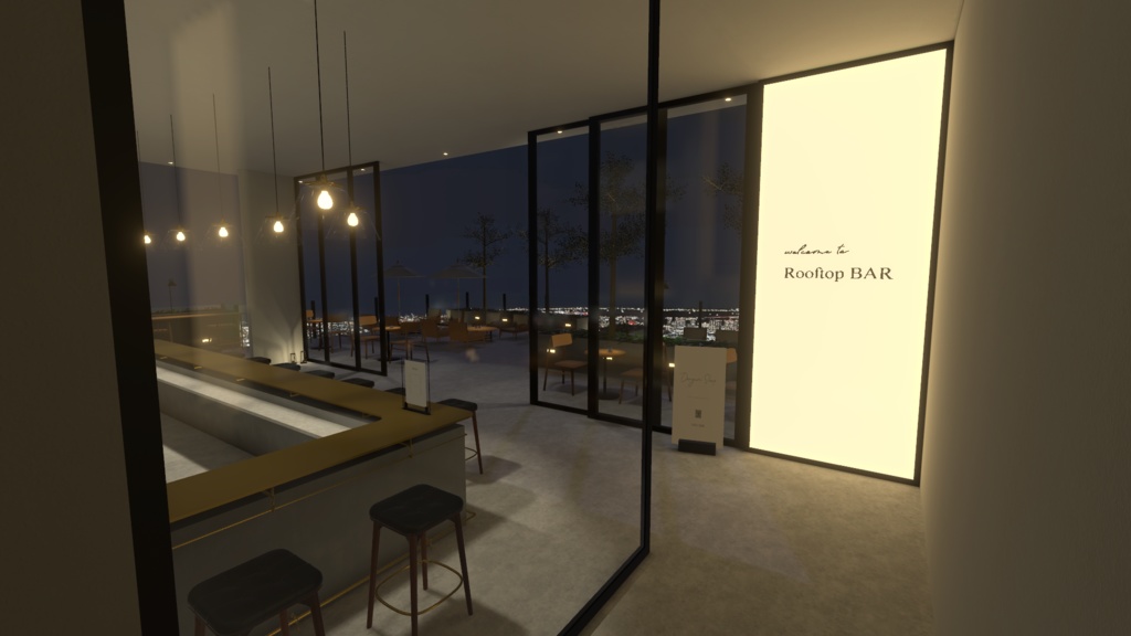 【VRC向けワールド】Rooftop Bar