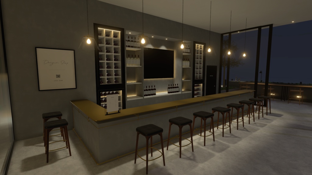 【VRC向けワールド】Rooftop Bar