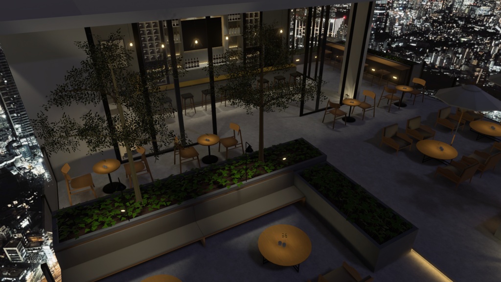 【VRC向けワールド】Rooftop Bar