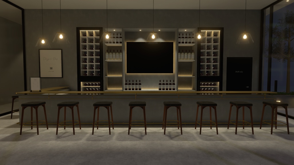 【VRC向けワールド】Rooftop Bar