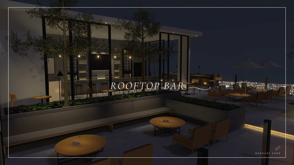 【VRC向けワールド】Rooftop Bar