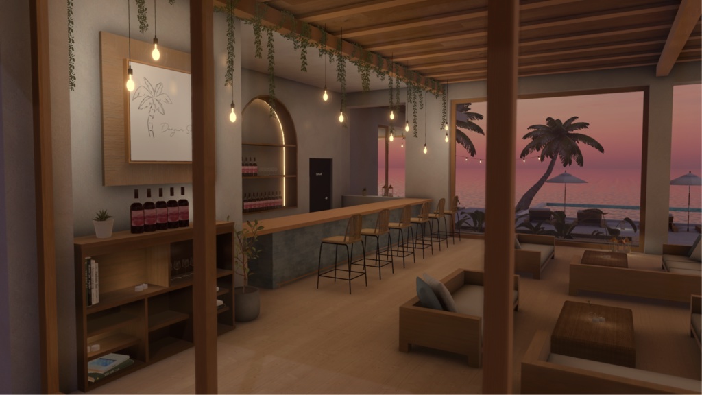 【VRC向けワールド】Poolside Bar