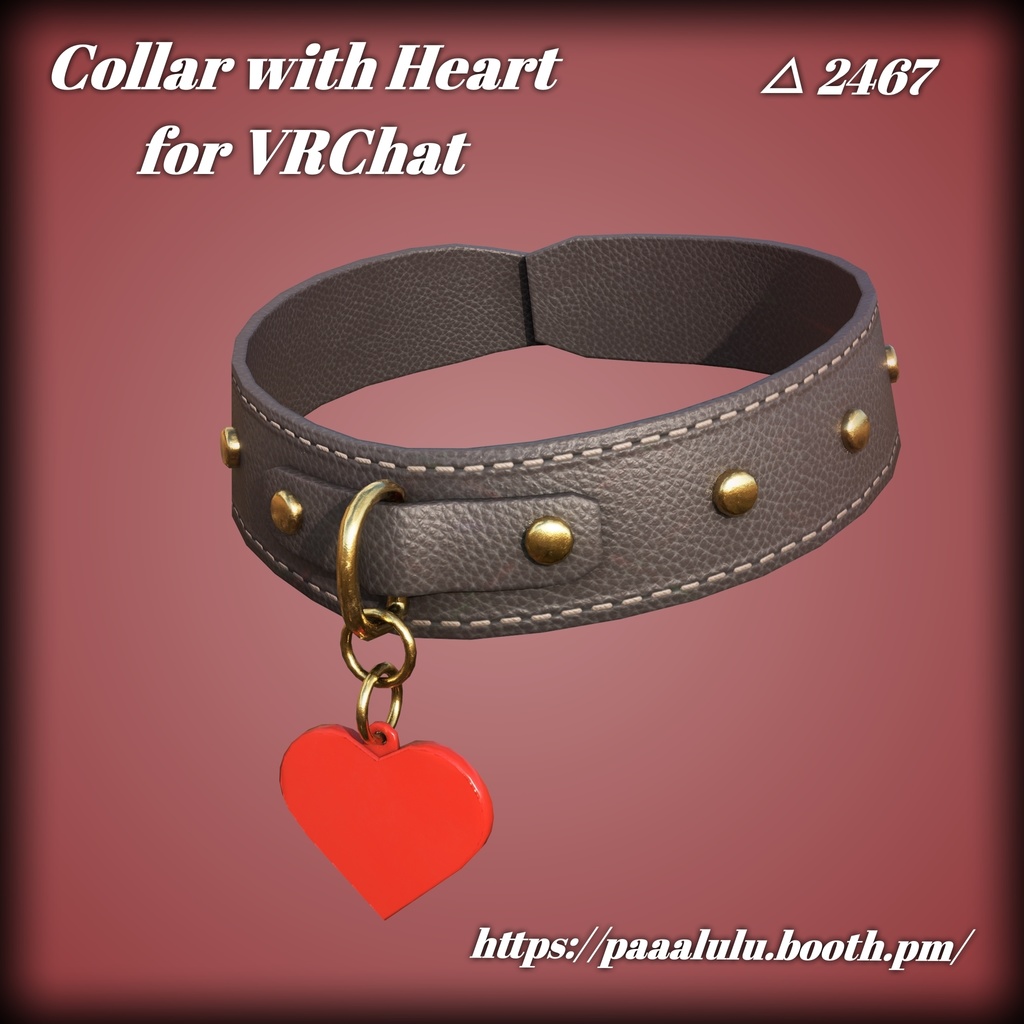 Collar with Heart for VRChat ハートカラー