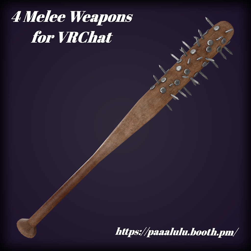 Set of 4 Melee Weapons for VRChat 近接武器セット