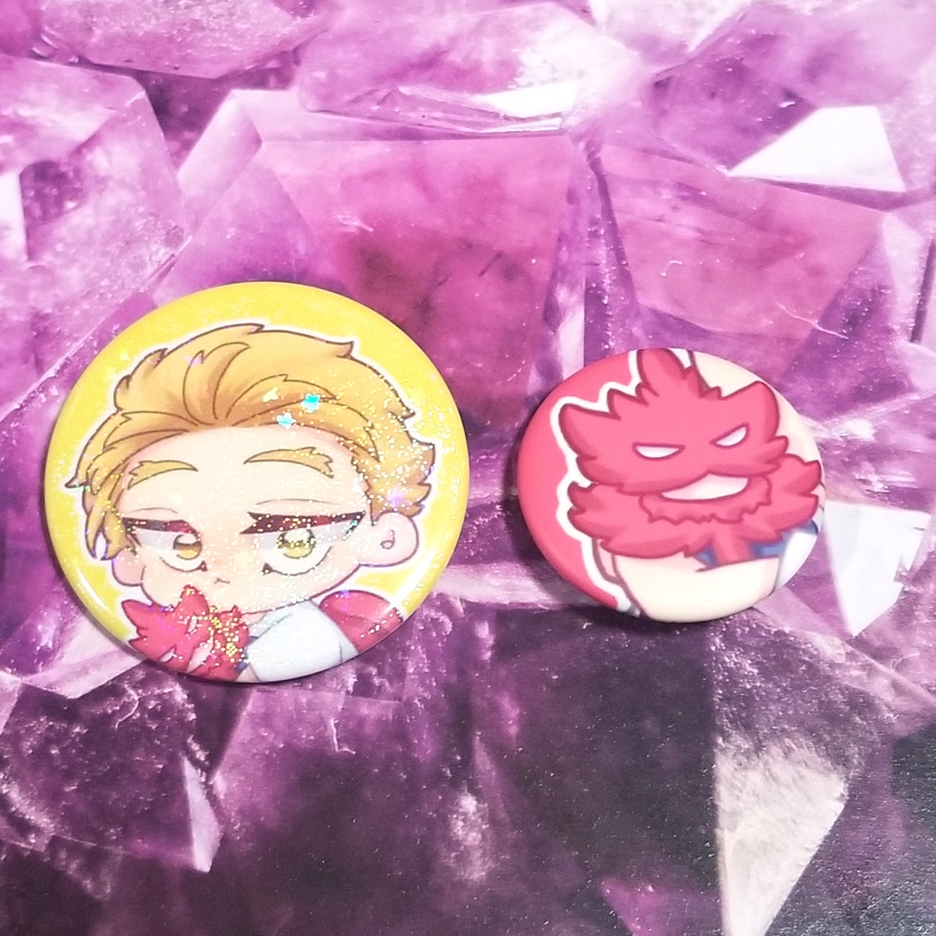 しょたホとえんでば人形の缶バッジ。【ホー炎】