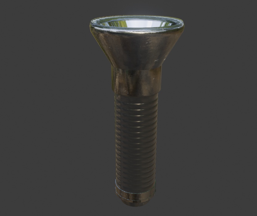 懐中電灯　3Dモデル fbx　HDRP対応
