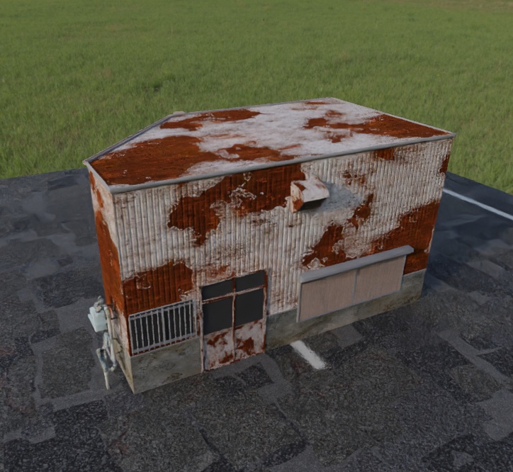 HDRP対応 △10878 ボロ小屋　3Dモデル