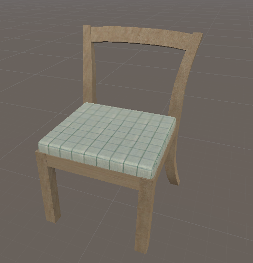 △912　VRChat・HDRP対応　なんの変哲もないイス　3Dモデル