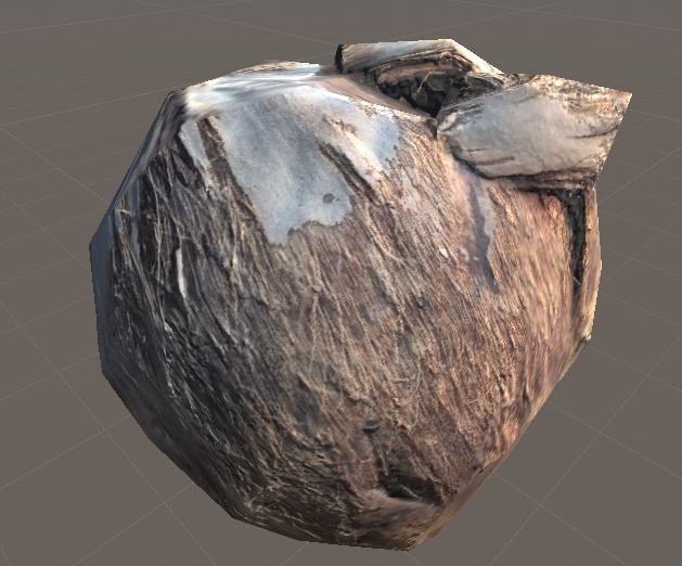 VRChat・HDRP対応 △209 ヤシの実 3Dモデル フォトグラメトリ fbx