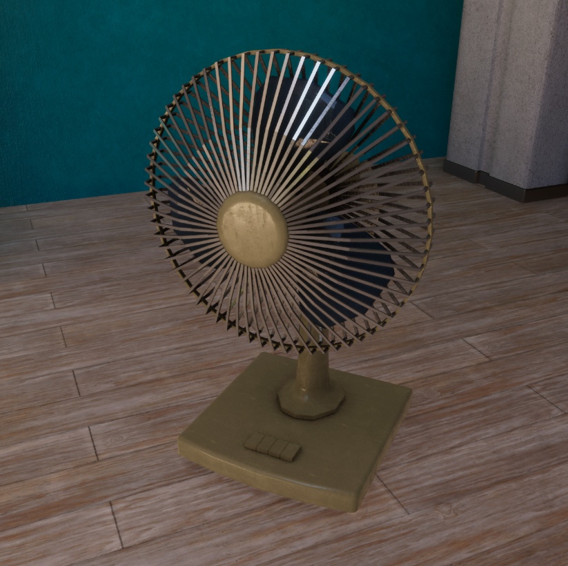 △4458　昭和っぽい扇風機　3Dモデル　HDRP対応