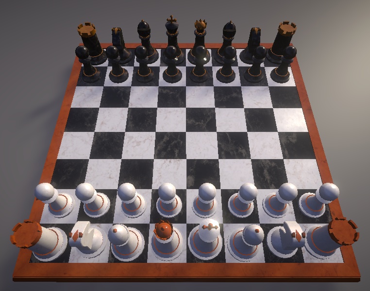 △24834 リアルなチェス駒&チェス盤セット 3Dモデル fbx