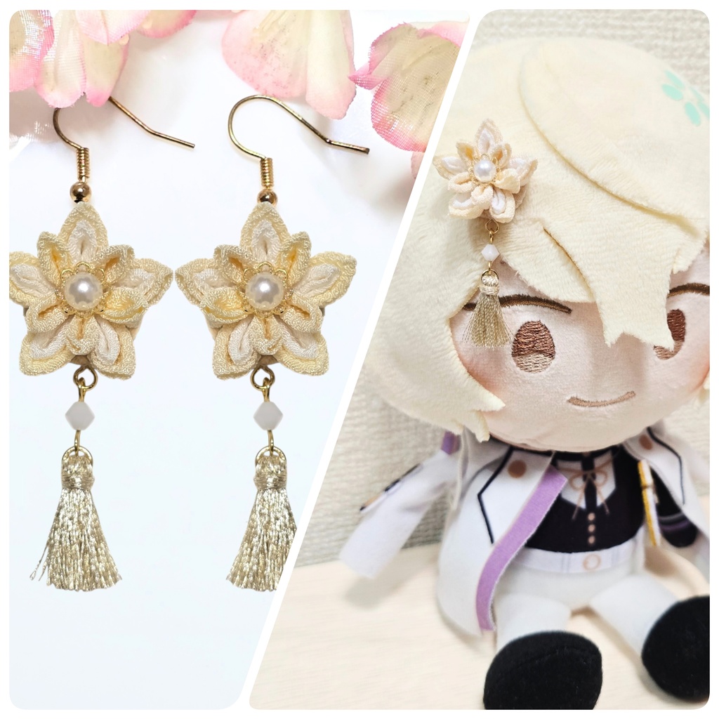 主とお揃いセット(ぬいちゃんの髪飾り)