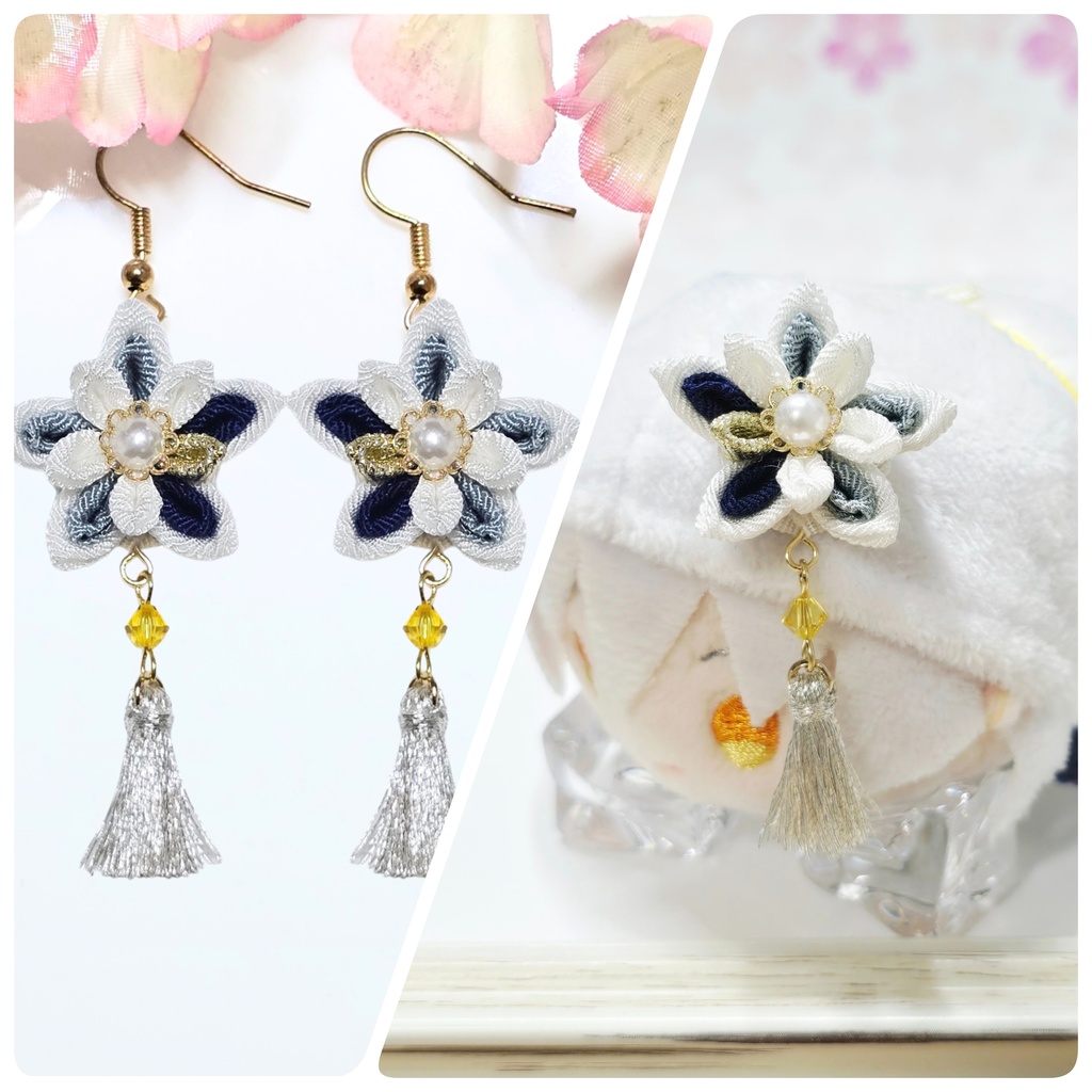 主とお揃いセット(ぬいちゃんの髪飾り)