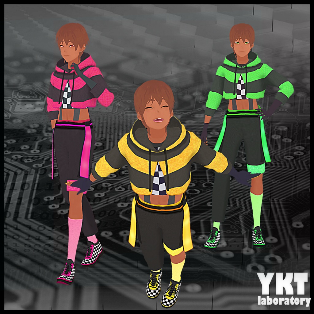 VRoid Futuristic Idol / VTuber Male Outfit ~ 3 Colors Set / アイドル
