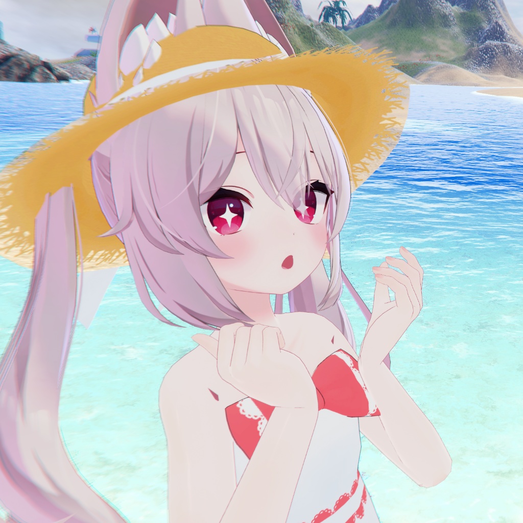 【カリンちゃん対応】砂浜の恋ワンピースセット（PB対応）【VRChat】