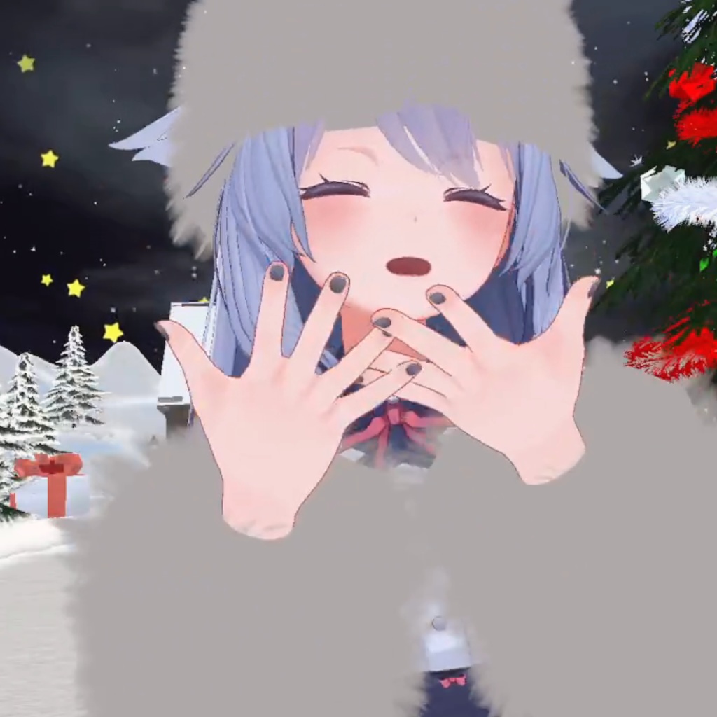 【VRChat】あったかモフモフセット(ウシャンカ・アームウォーマー)【Pomu Style】