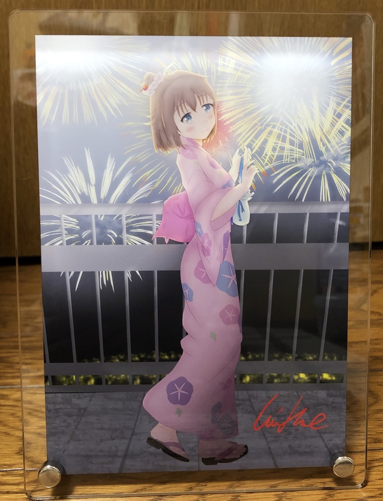浴衣花火　百唯ちゃんB6アクリルプレートスタンド