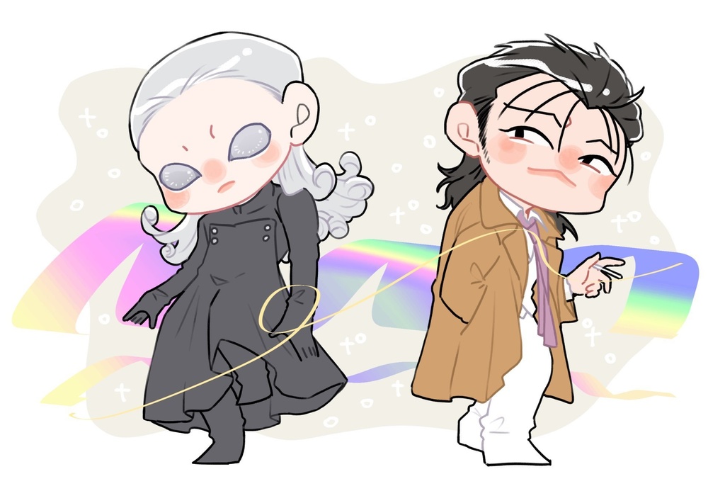 阿紫花とジョージのオーロラステッカー