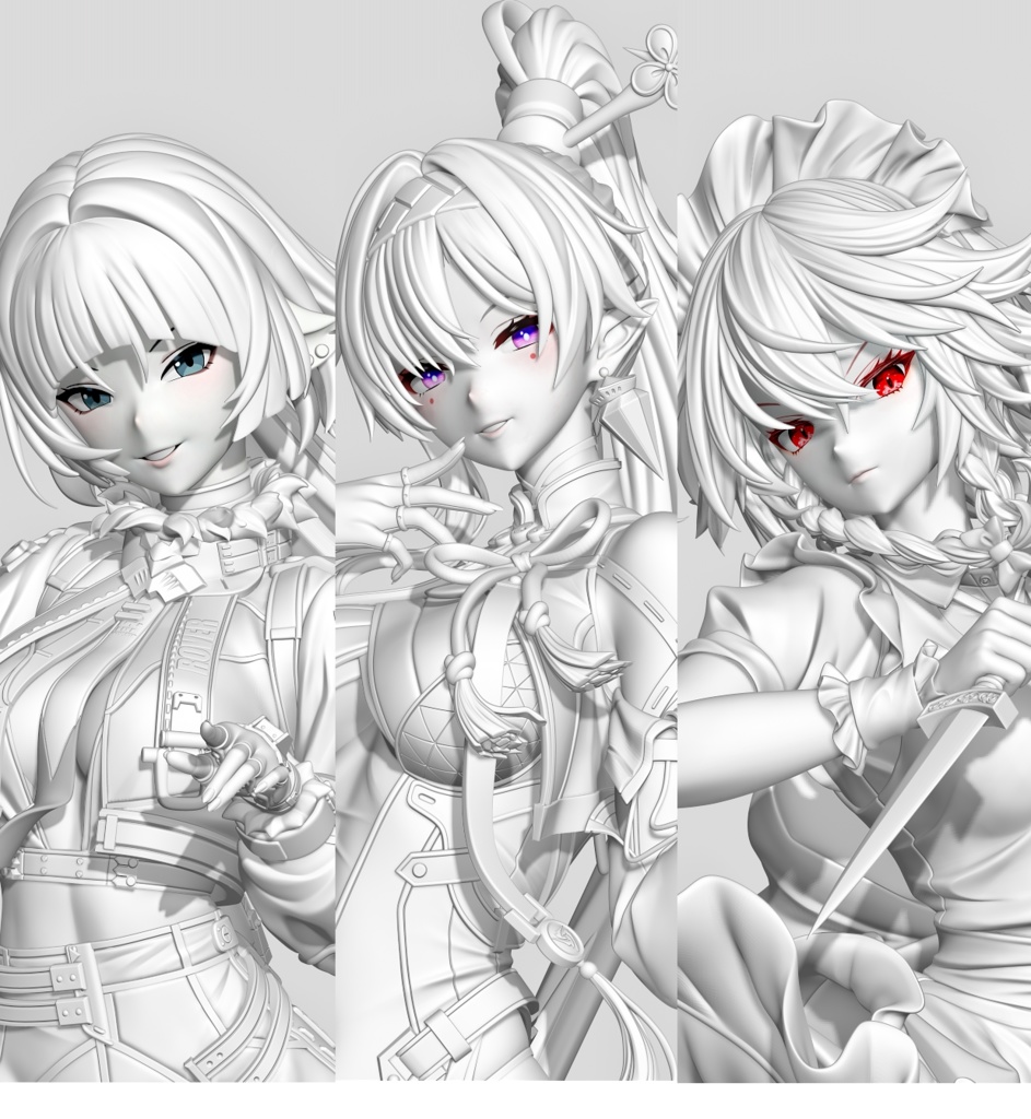ZBrush用　ホワイトマテリアル