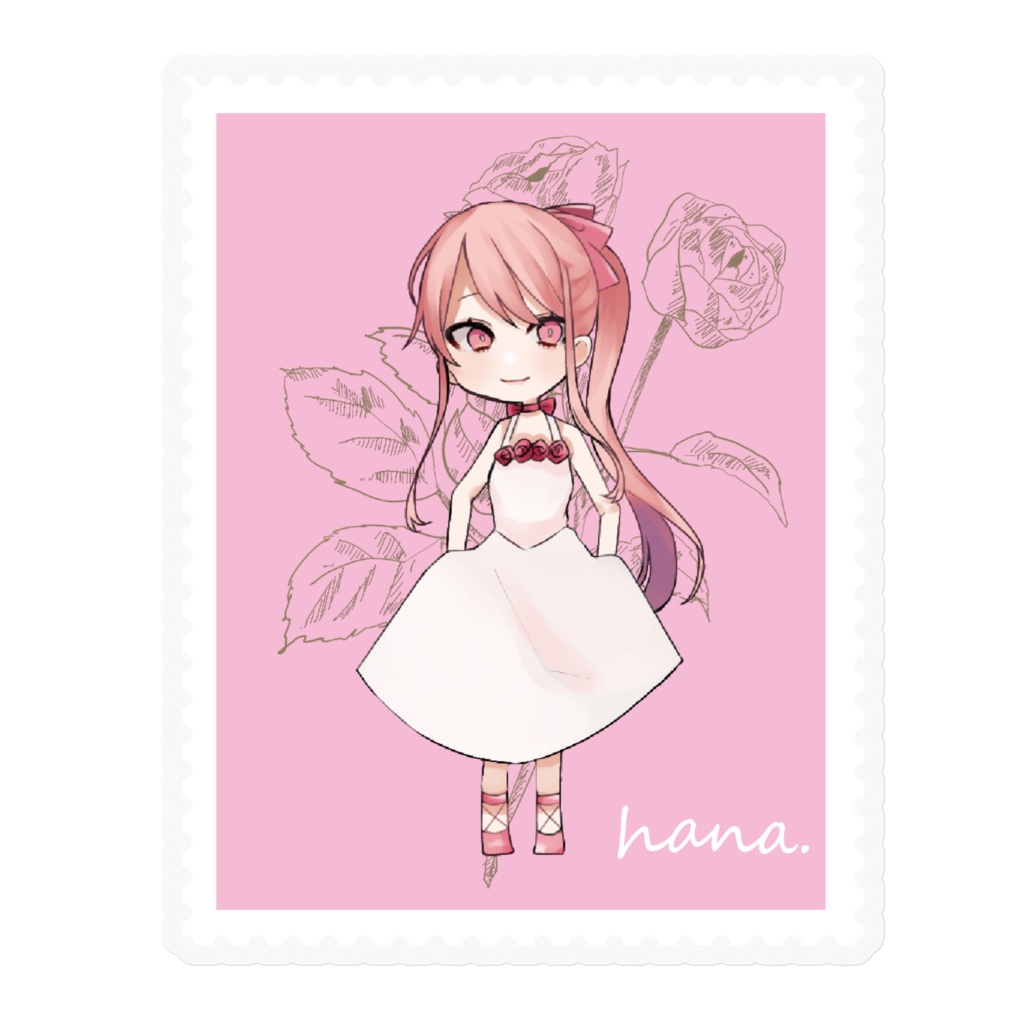 【ステッカー】ローズ(hana.)