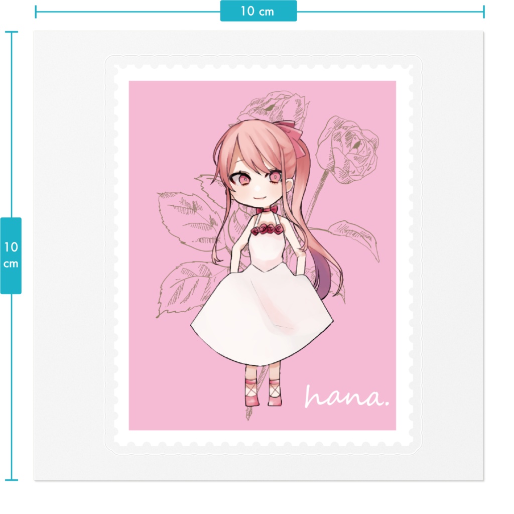 【ステッカー】ローズ(hana.)