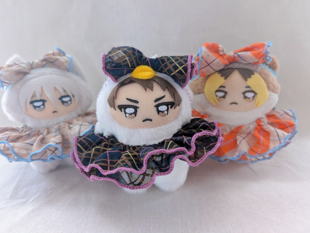 かわいいチェックのおめかしセット【A】