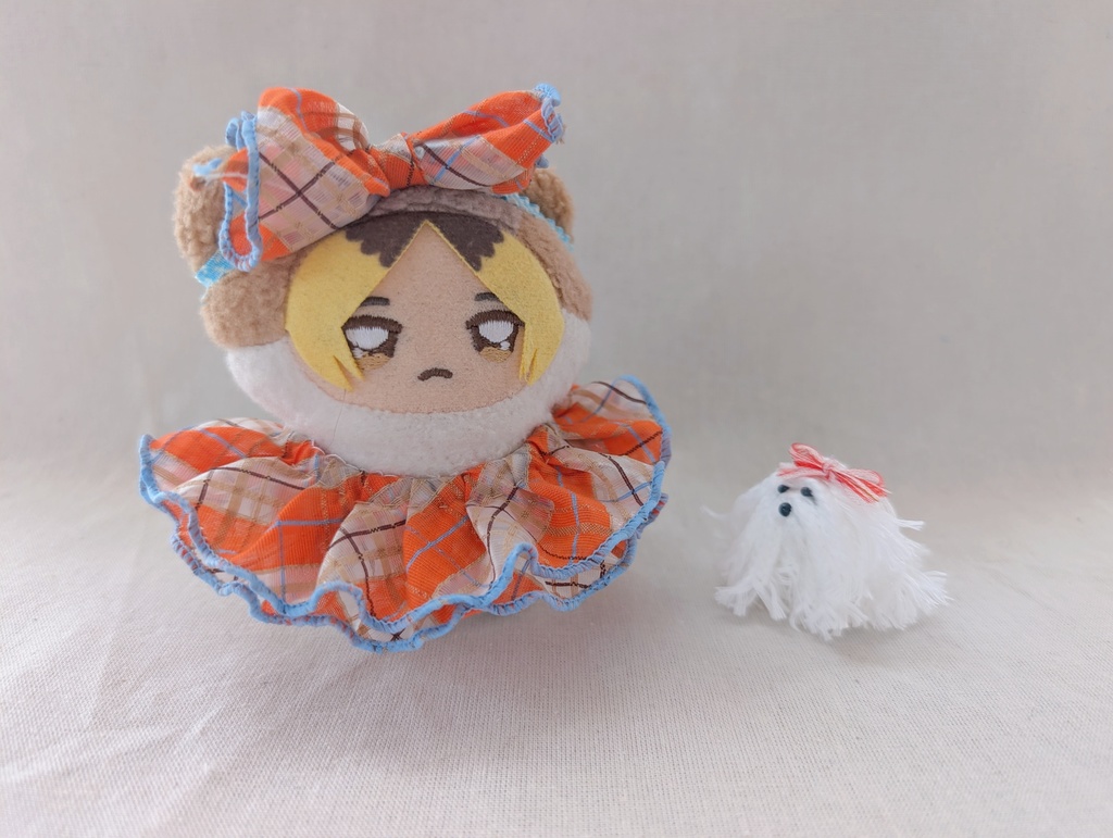 かわいいチェックのおめかしセット【A】
