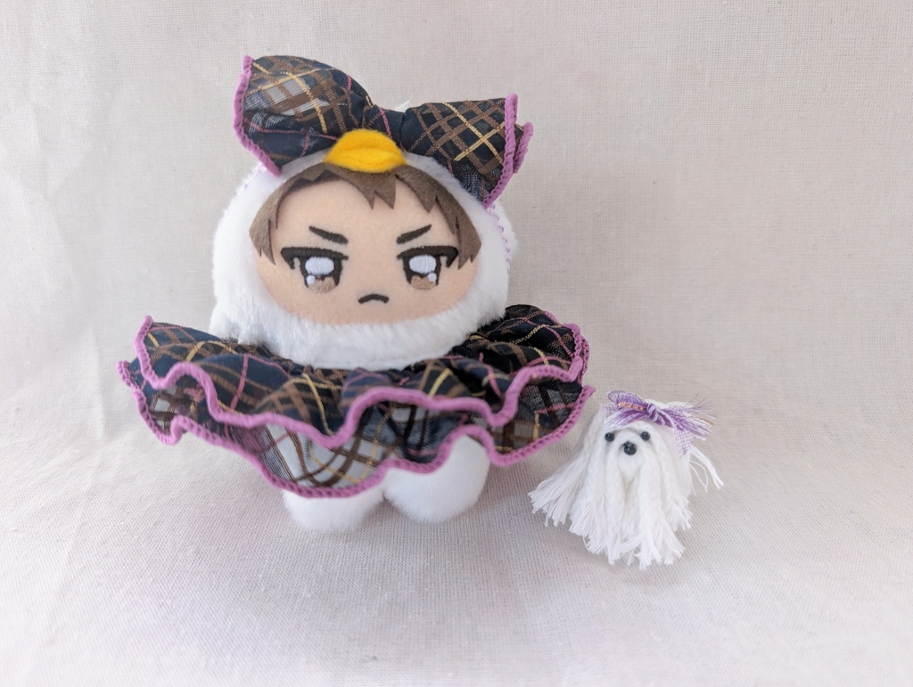 かわいいチェックのおめかしセット【A】