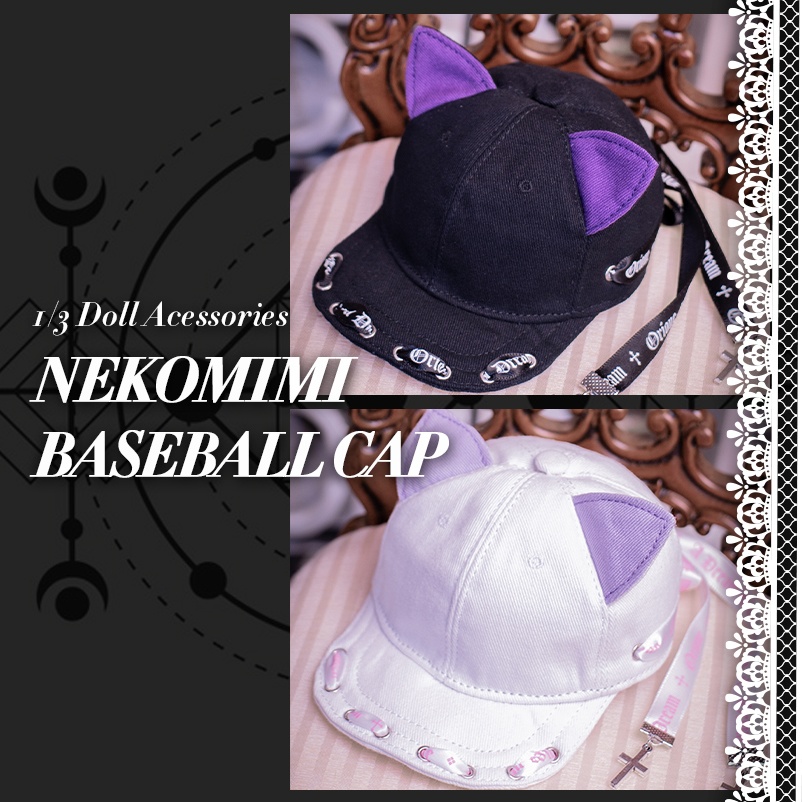 【Orione】1/3 ドール用 ネコミミベースボールキャップ