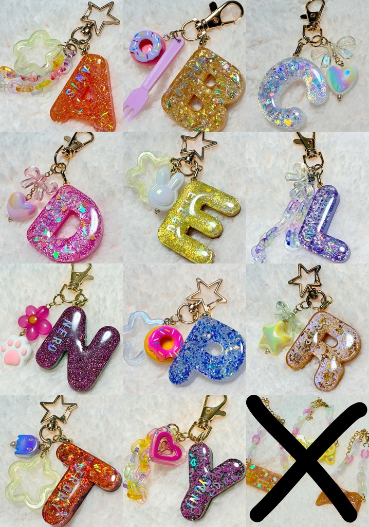 イニシャルキーホルダー(小)