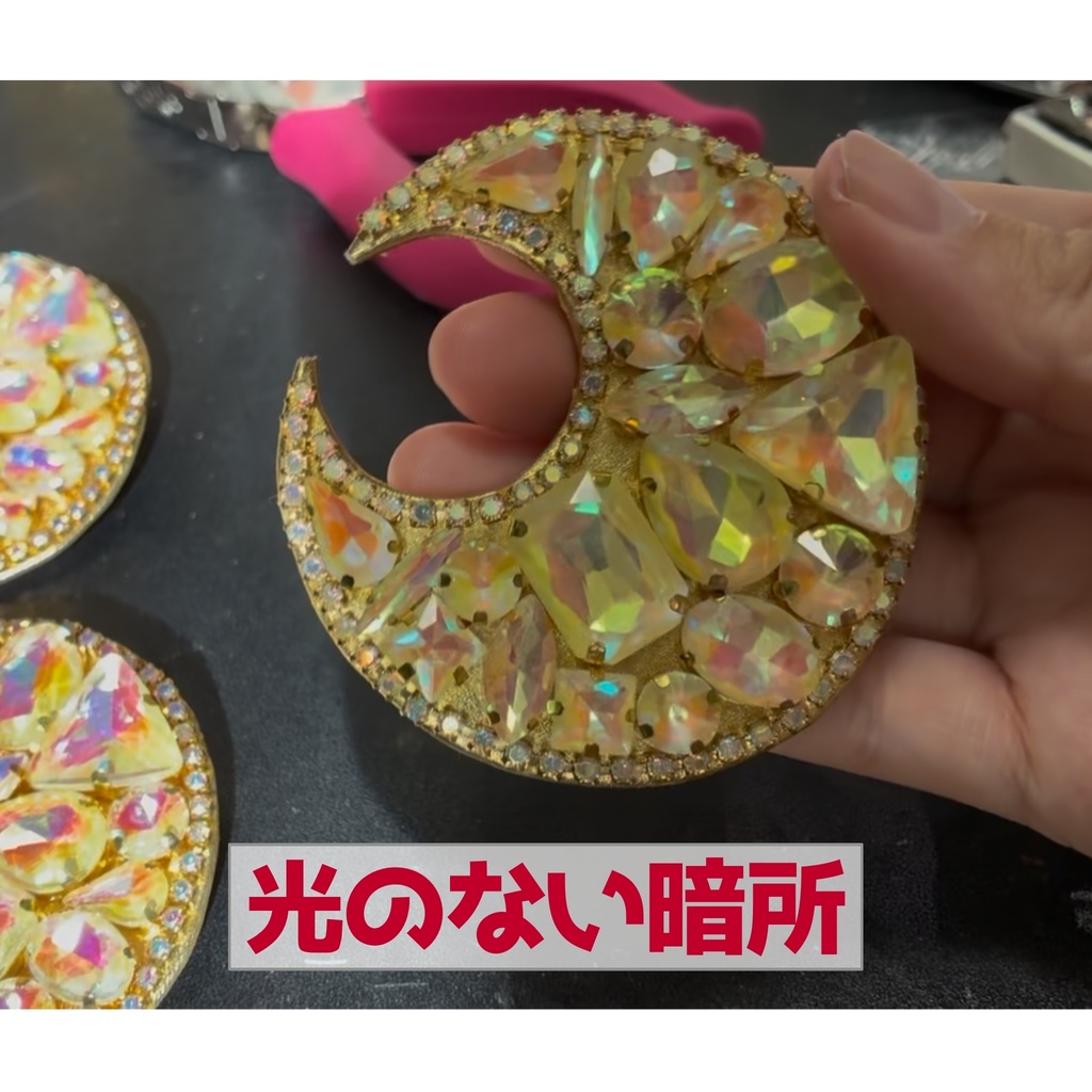 パチュリーの月ブローチ(ヘアクリップ付き)