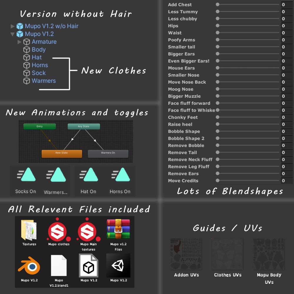 Mupo VRC Avatar V1.2 (moogle inspired)