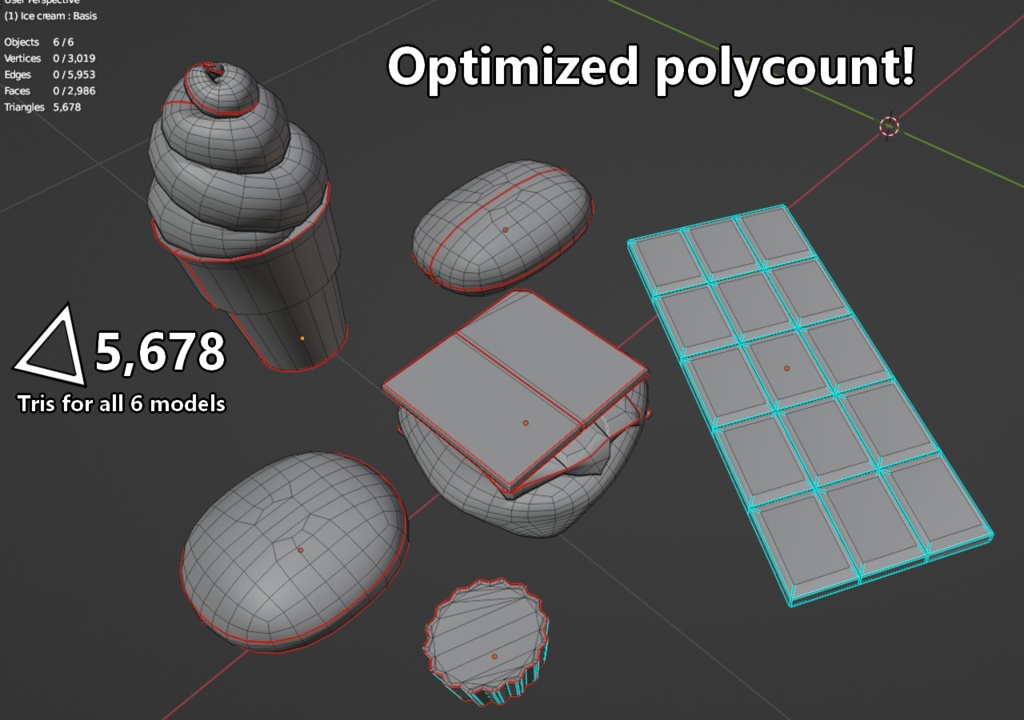 Snack asset pack! (VRC)