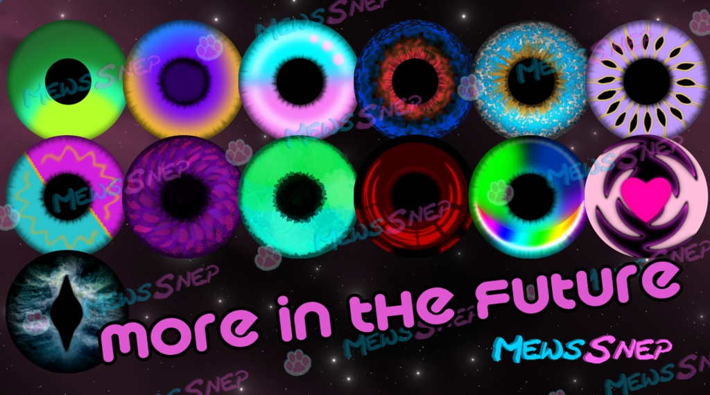 50 Eye textures for VR models