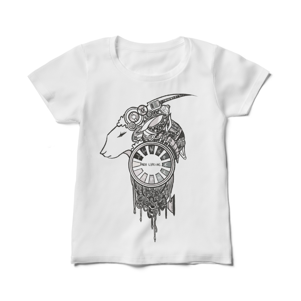 「夢羊」レディースTシャツ 白 オリジナル