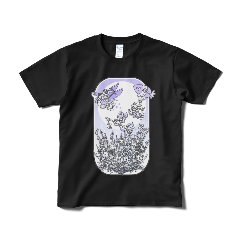 「お外へGO!GO!」Tシャツ(短納期)  黒 オリジナル