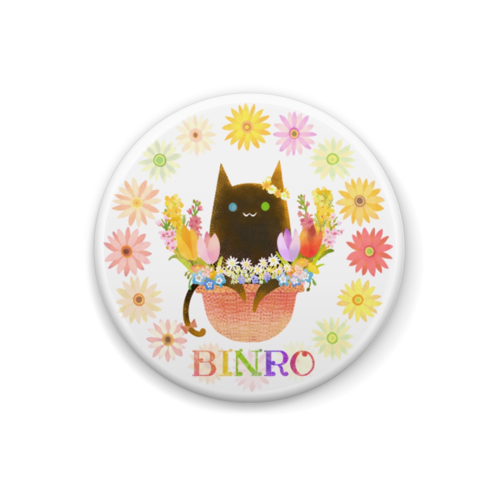 「春の花とビンロウ」 缶バッジ各種