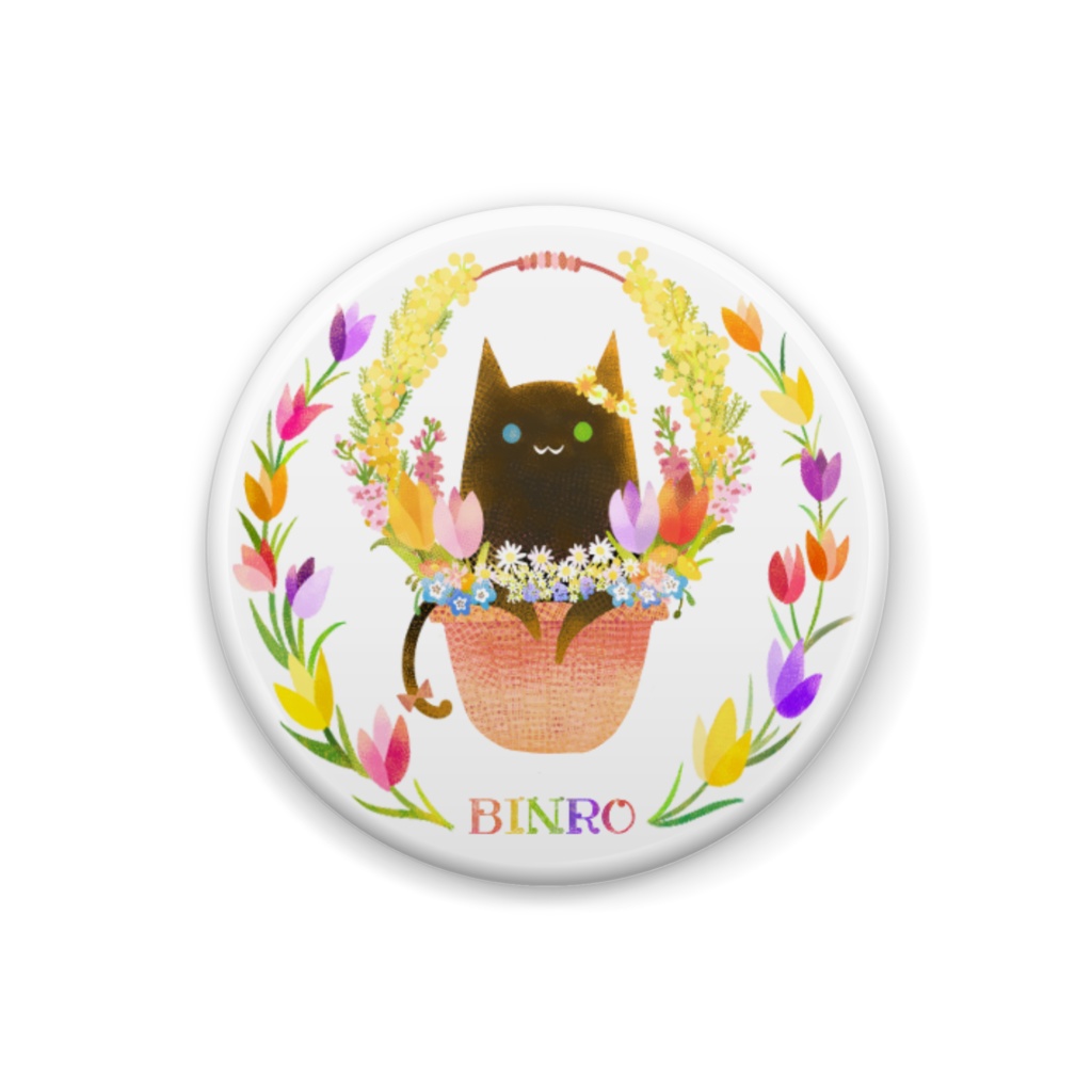 「春の花とビンロウ」 缶バッジ各種