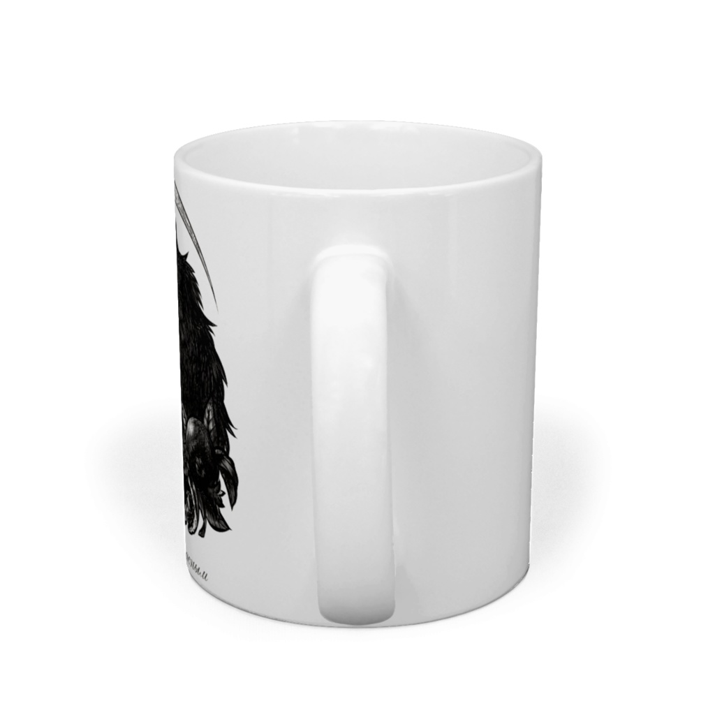 「紅食む黒狼」(モノクロ)マグカップ
